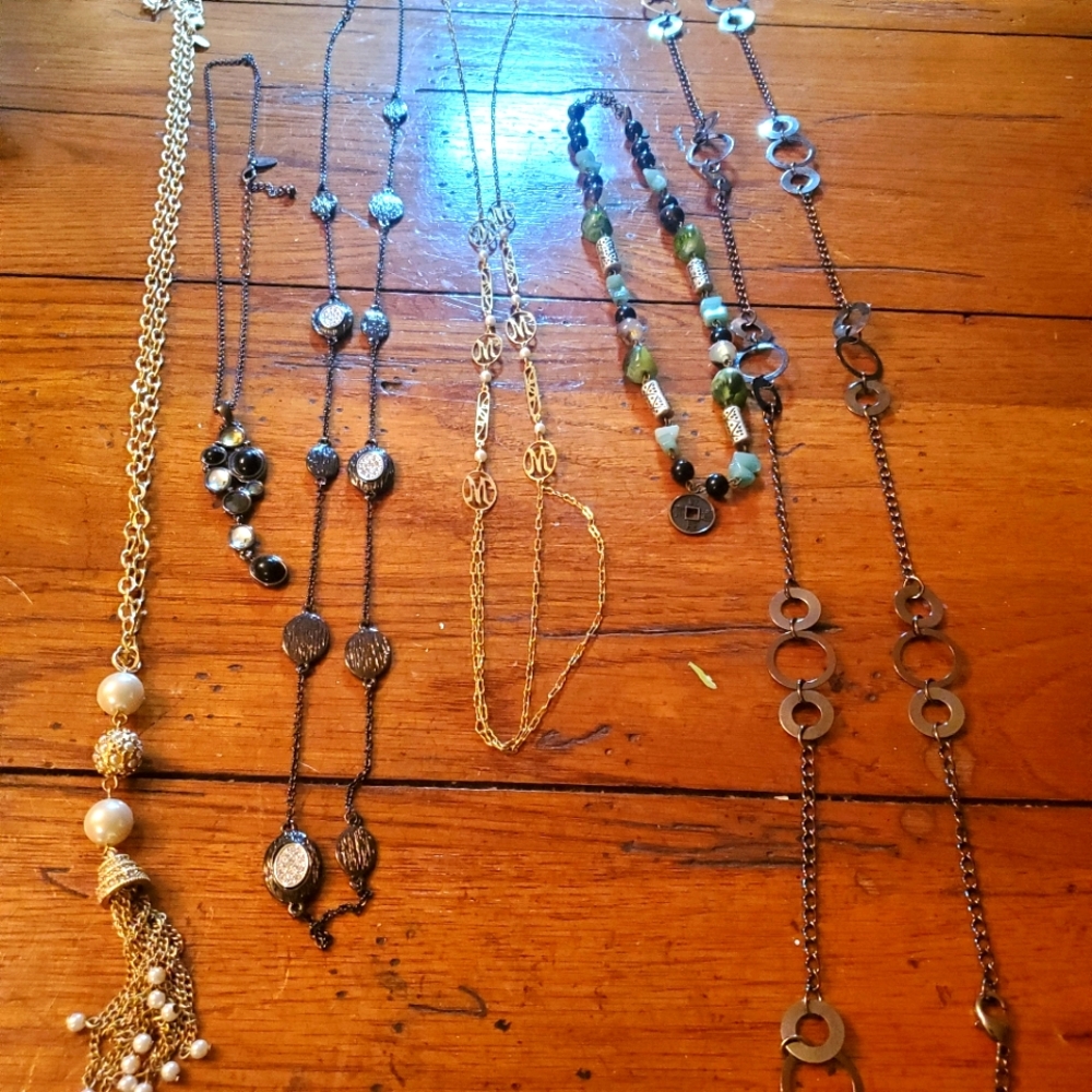 Assorted style and length necklaces